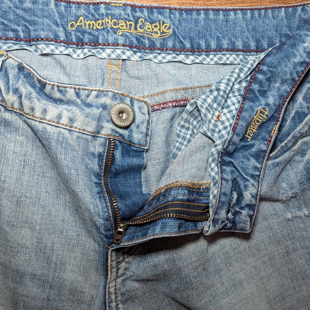 Low Rise Straight Leg Ripped Jeans - Picture 8 of 11